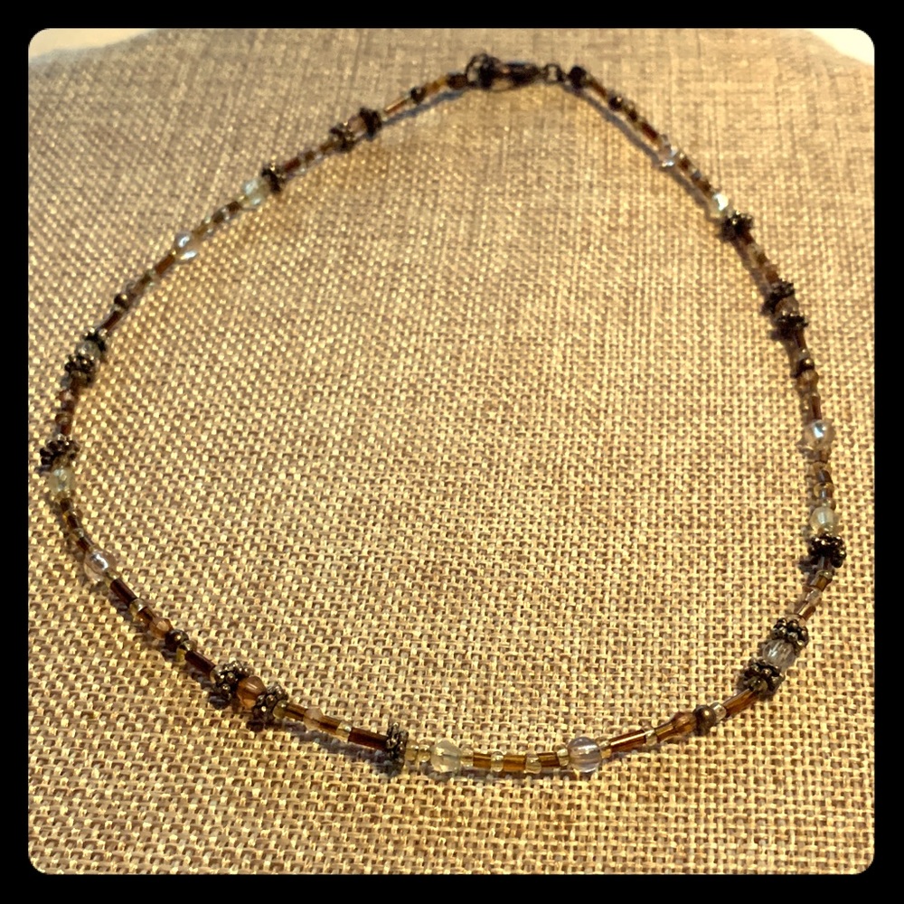 Vintage glass beaded necklace.